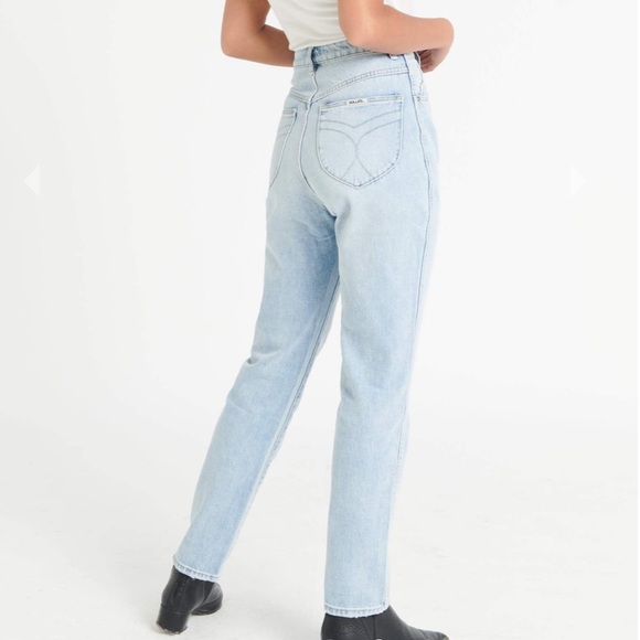 Rolla’s Elle Jean - Eva Blue - Relaxed Leg Cotton High Waist Denim Jeans - Picture 6 of 6